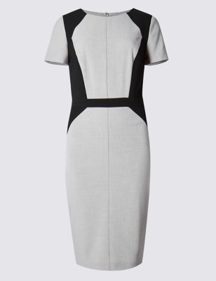 Tailored Fit Side Panel Shift Dress